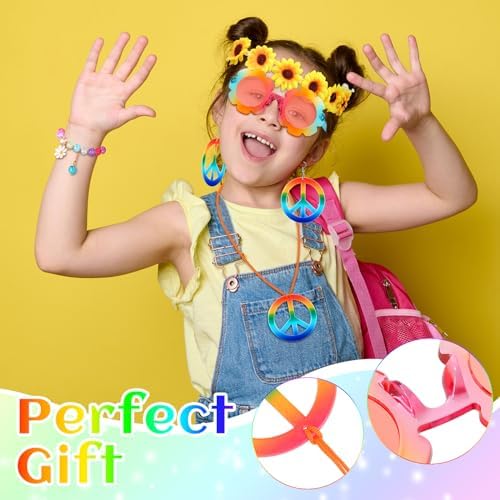 Hippie Accessories for Kids - Boho Peace Sign Set