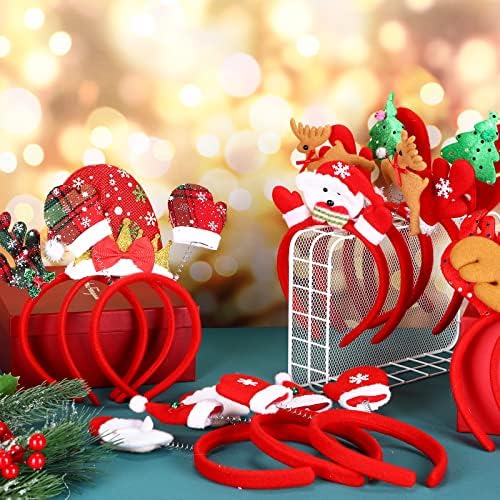 48-Piece Christmas Glasses Headbands Set for Kids - Variety of Christmas Themes