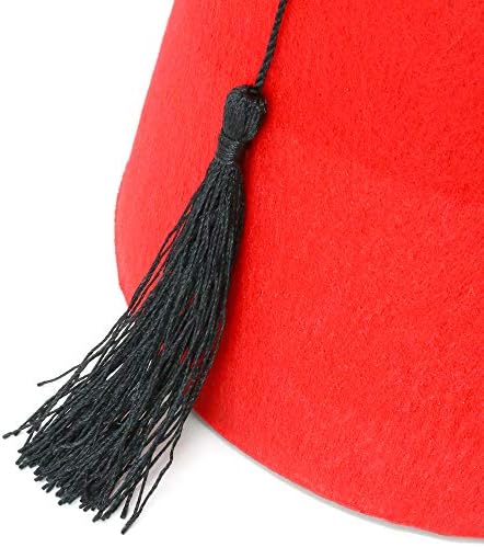 Skeleteen Arabian Red Fez Hat With Black Tassel