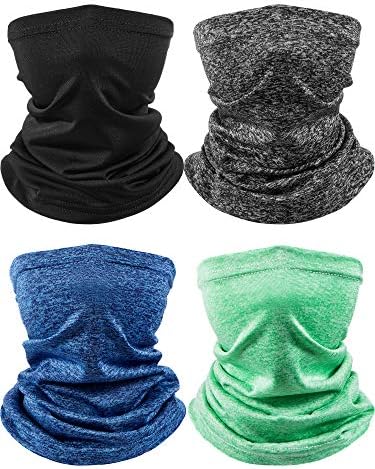 SATINIOR 4-PieceAttached UV Protection Face Cover Balaclava for Kids in Summer