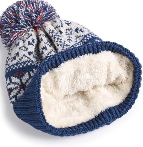 Kids Winter Knit Beanie Hat Scarf Gloves Set for Toddler Girls Boys