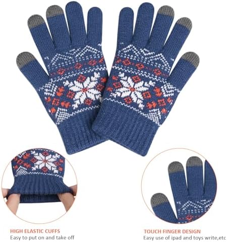 Kids Winter Knit Beanie Hat Scarf Gloves Set for Toddler Girls Boys