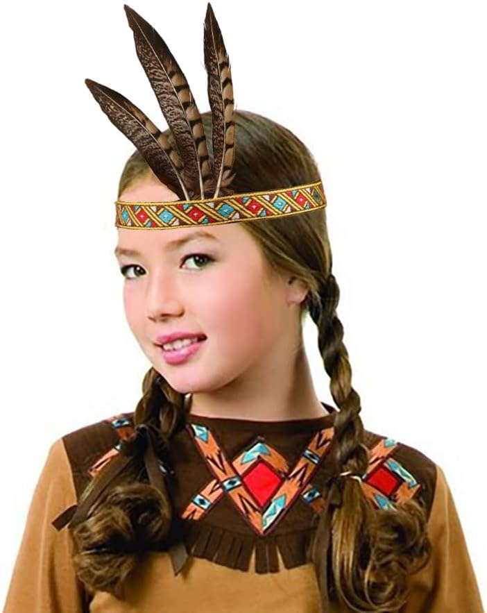BLUE GARLIC Feather Headdress for Kids and Adults