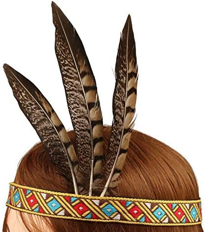 BLUE GARLIC Feather Headdress for Kids and Adults