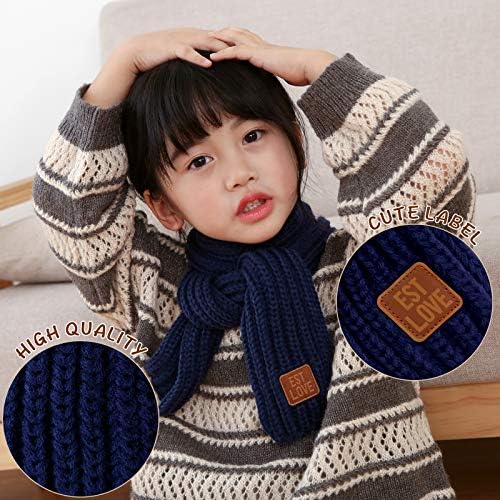XiaohangWang Unisex Toddler Winter Knit Scarf