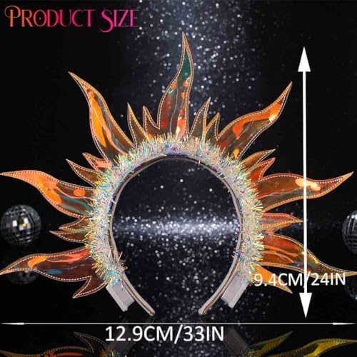 Yean Gold Flame Headband Party Costume