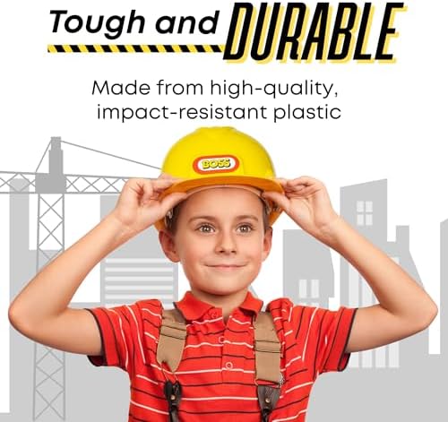 Dress Up America Kids Construction Hard Hat - Yellow Adjustable Helmet for Toddlers