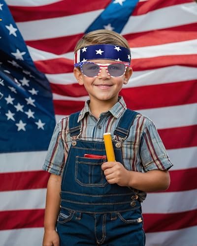BleSky Kids 4th of July Patriotic Flag Costume Cape