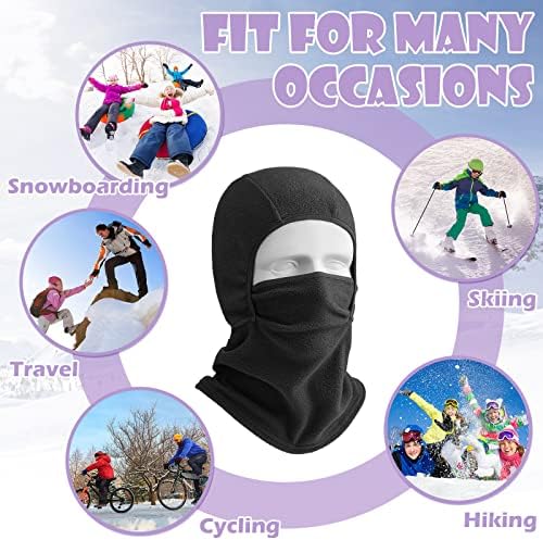 Funtery Kids Winter Face Mask Set - 4-Piece Balaclava for Skiing Cycling