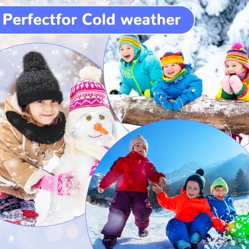 Abeillo Knitted Winter Scarf for Kids Warm Durable