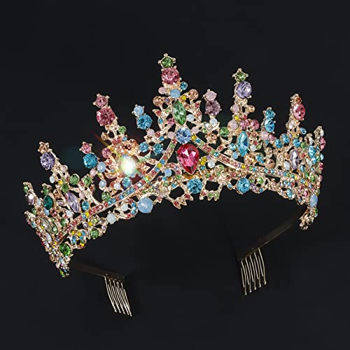 COCIDE Princess Tiara for Women Crystal Rhinestone Bridal Crown Party Gift