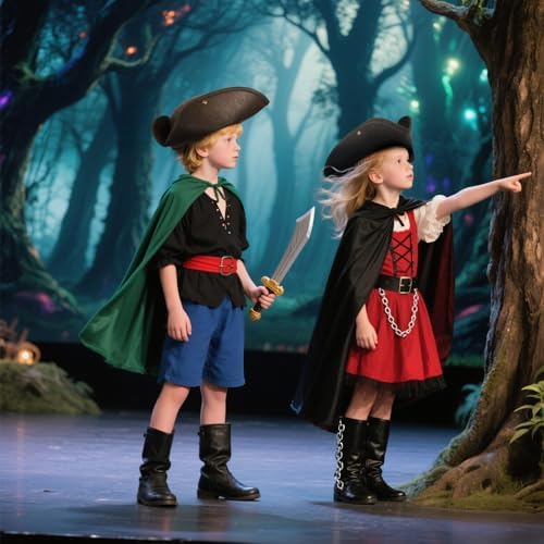 VZQI Pirate Hat for Kids Distressed Colonial Style 3-13T Halloween Costume