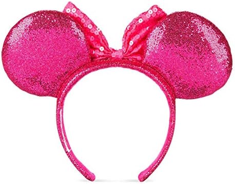 Minnie Mouse Glitter and Sequin Ear HeadBand Pink