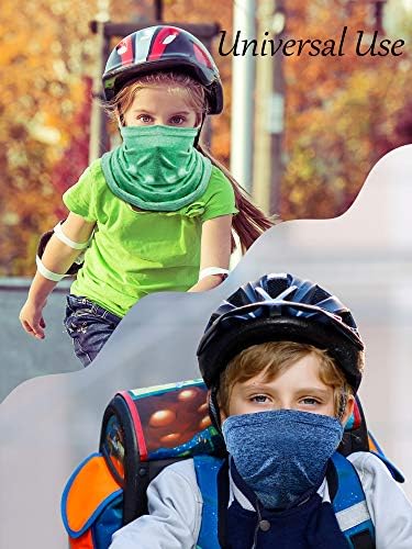 SATINIOR 4-PieceAttached UV Protection Face Cover Balaclava for Kids in Summer
