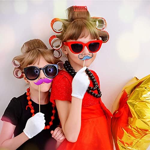 8-Piece Kids White Costume Gloves