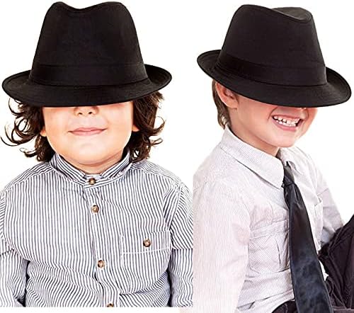 UTOWO Kids Felt Fedora Trilby Ganster Hat Boys Ages 25