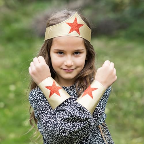 Creative Education Superhero Girl Headband Wrist Bands - Fun Pretend Play for Kids