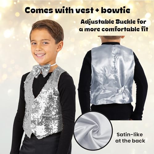 Fun Sequin Vest with Bow Tie - Kids Party Costume