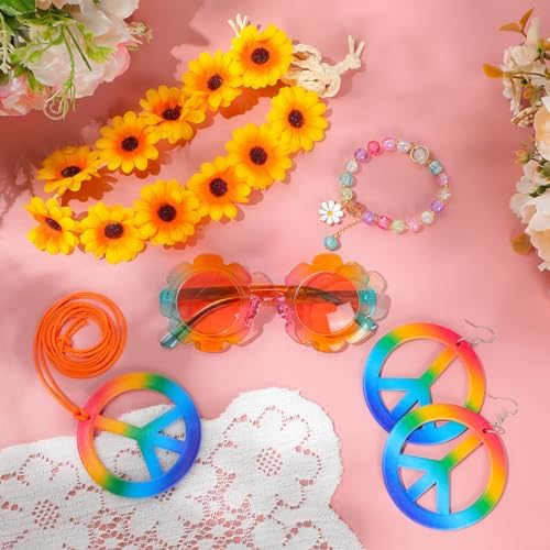Hippie Accessories for Kids - Boho Peace Sign Set