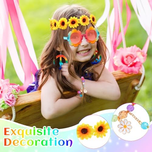Hippie Accessories for Kids - Boho Peace Sign Set