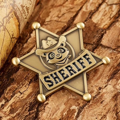 Sheriff KidsBadge with Safe Raccoon Design