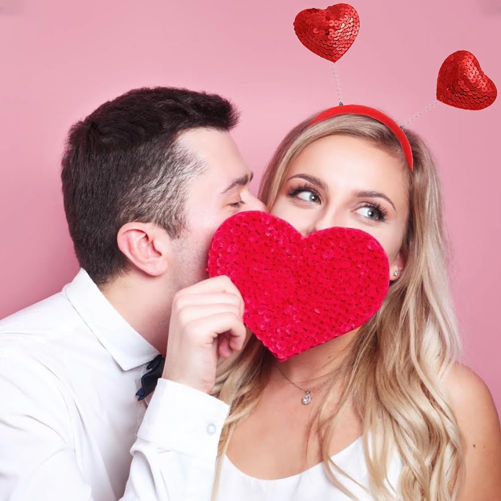 Valentines Heart Headband Sunglasses Set