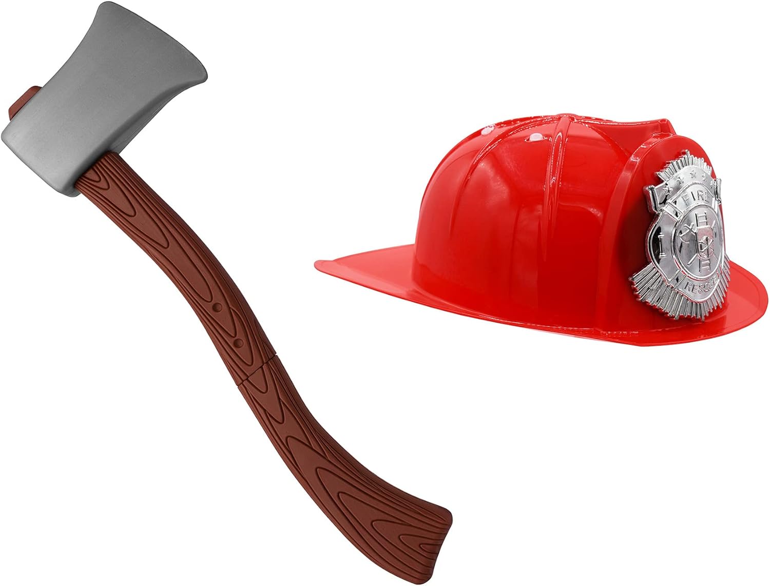 Child firefighters costume set with helmet and axe