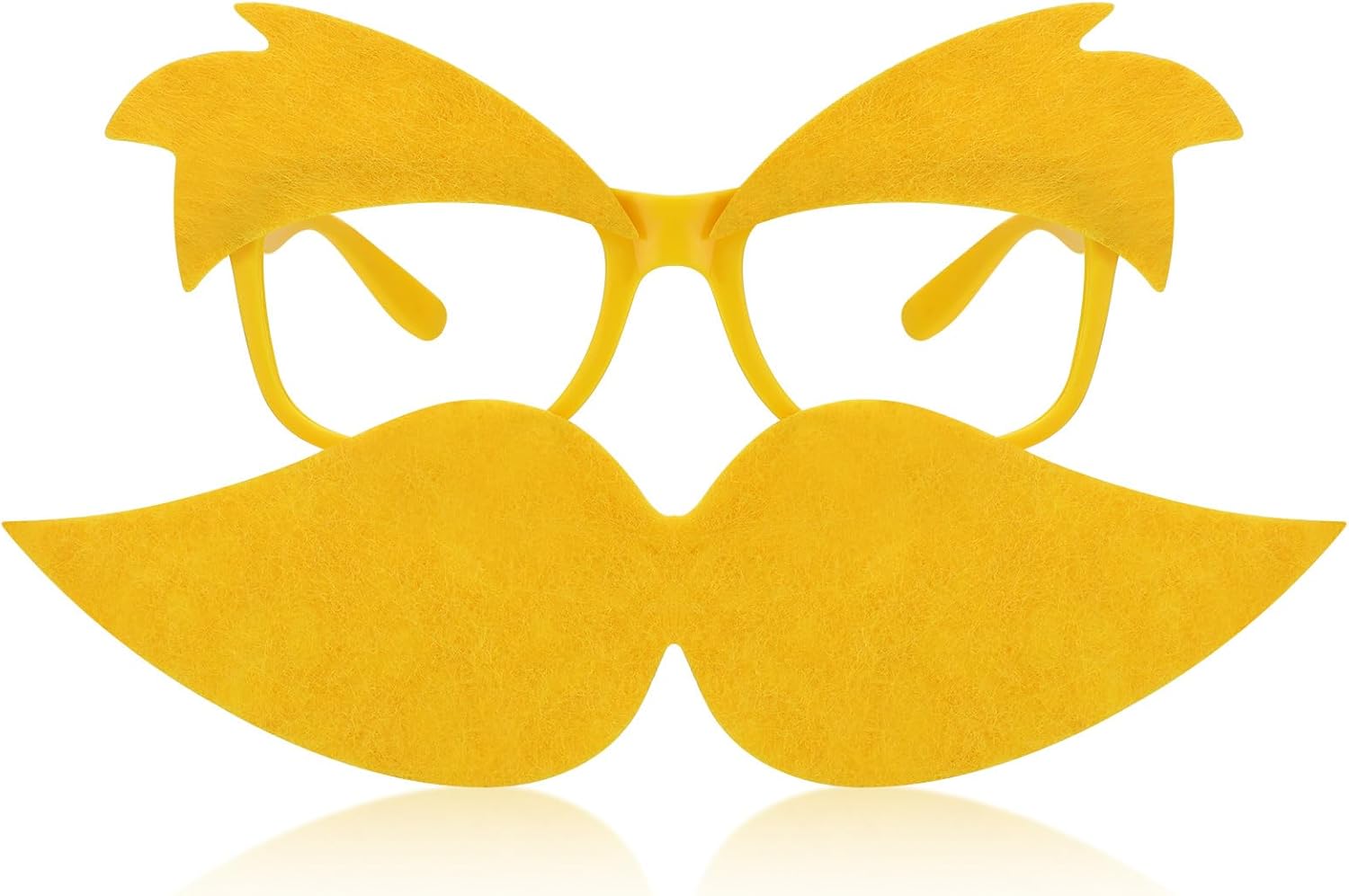 Mustache Glasses Set Funny Yellow Glasses for Halloween