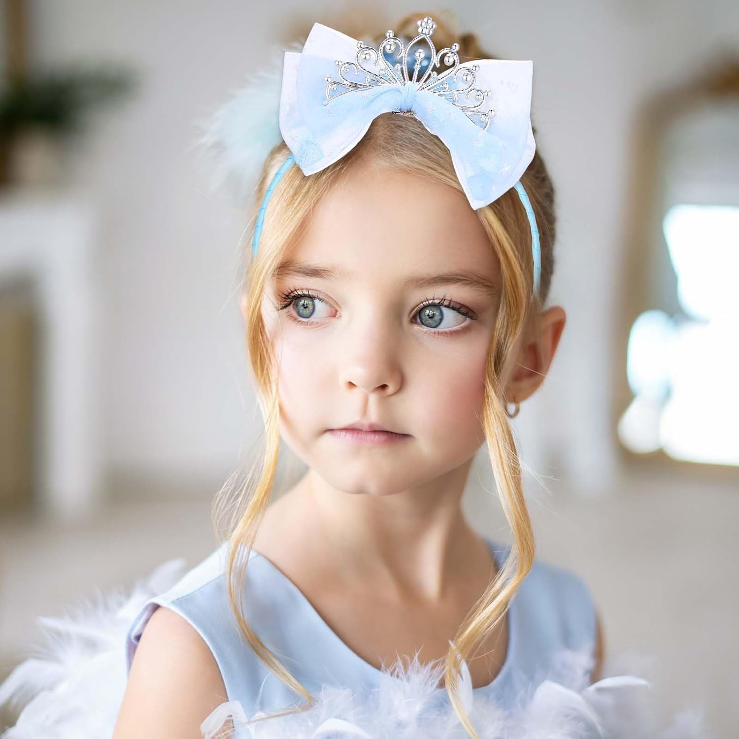 Lusofie Crown Headband Princess Tiara Hair Accessories Perfect for Girls