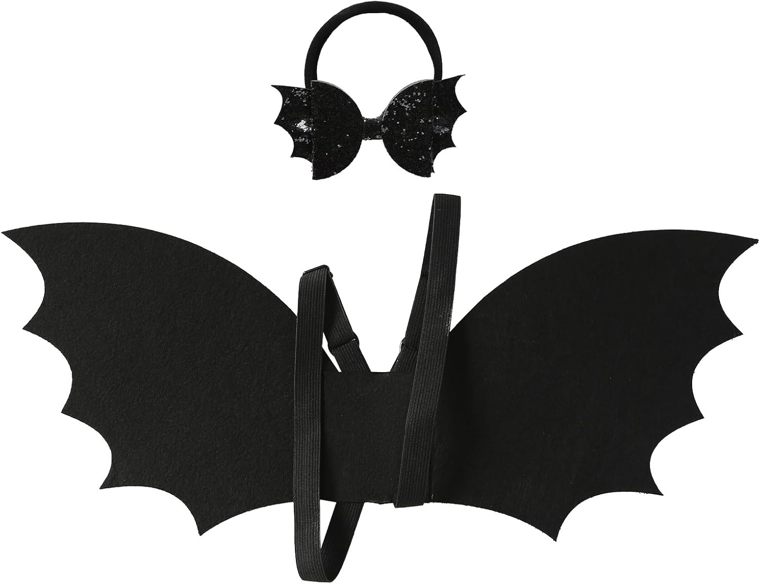 Perfect Halloween Costume for Babies - Black Bat Wing and Bow Headband