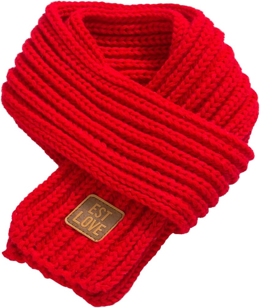 Levao Kids Winter Knitted Soft Scarf for Boys Girls Cozy Neck Warmer