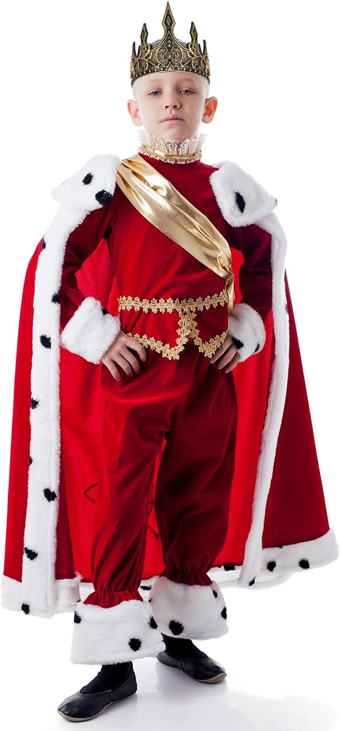 Adjustable Royal Crown Halloween Costume Accessory