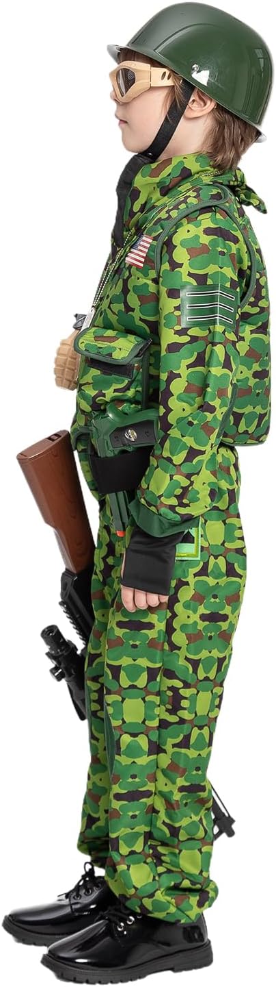 Mini Soldier Army Costume for Kids with Toy Accessories