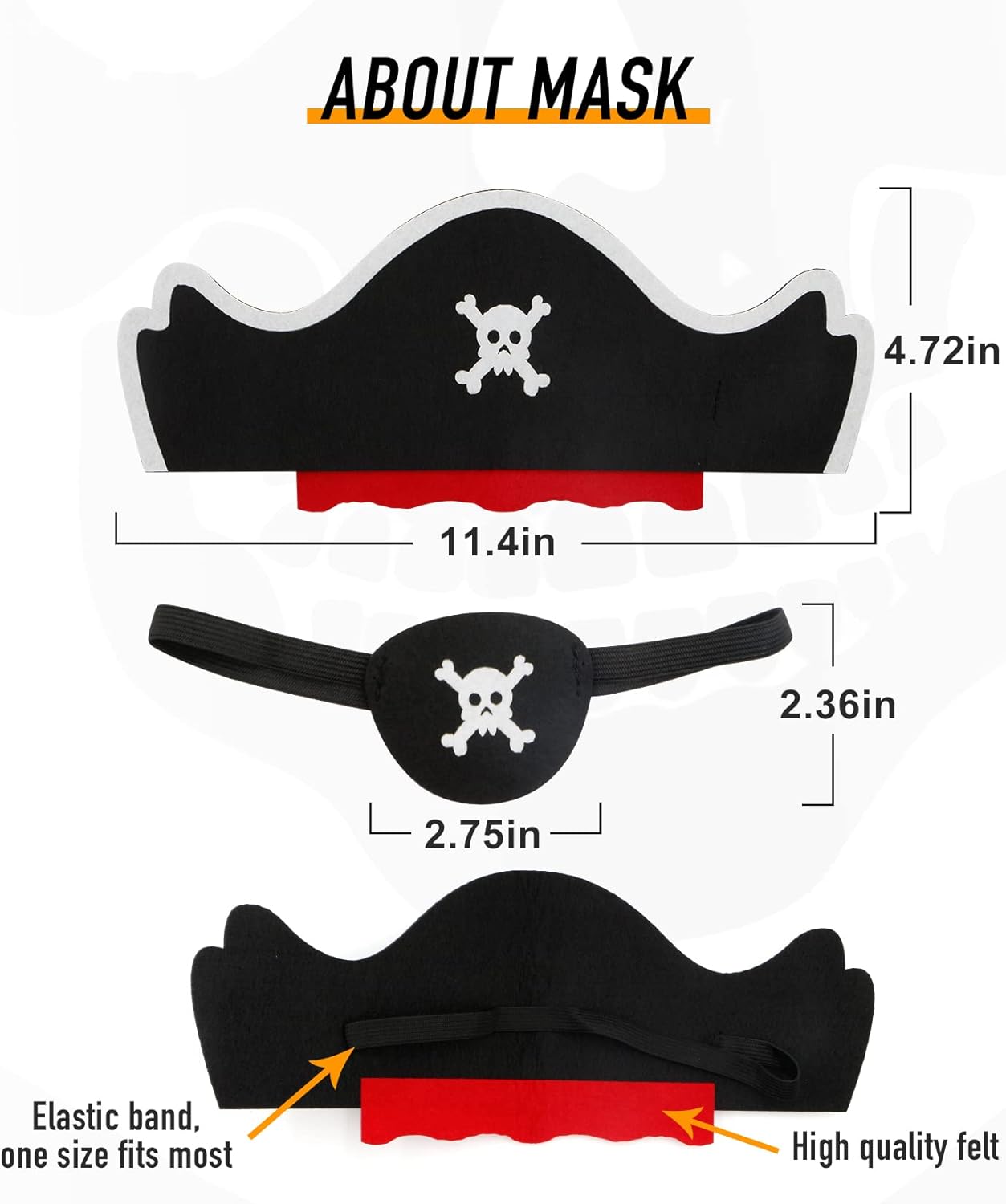 Cartoon Pirate Dress Up Satin Cape