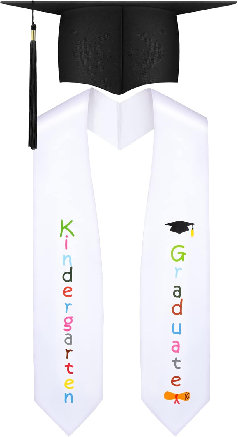 Geyoga 2 Piece Kids Graduation Set Sash and Cap