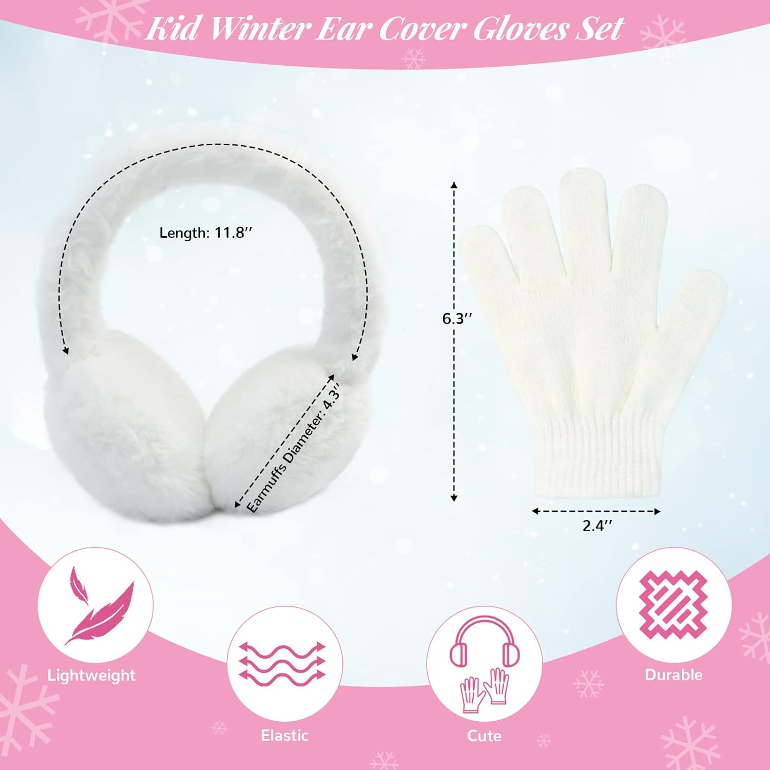 POXIMI Baby Warm Earmuffs mittens warm winter ear muffs for kids