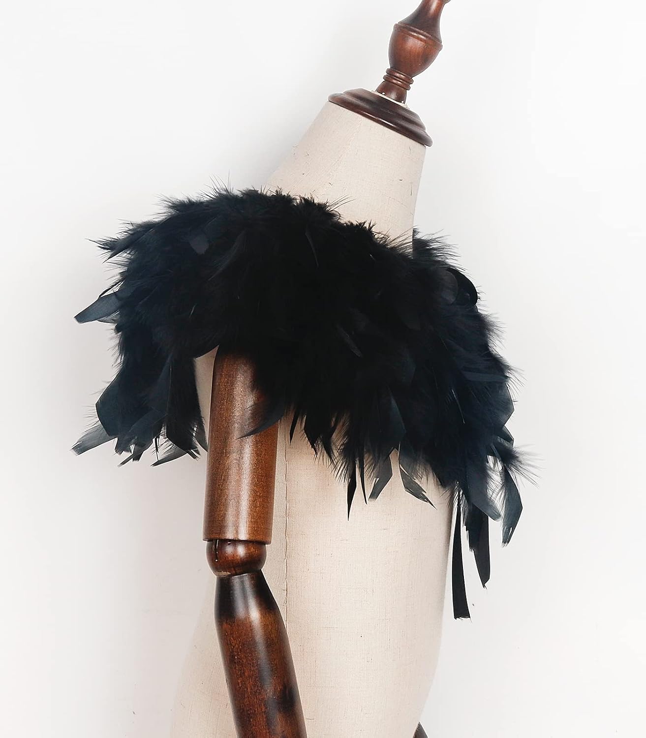 Childrens Black Feathers Cape Shawl Halloween Costume