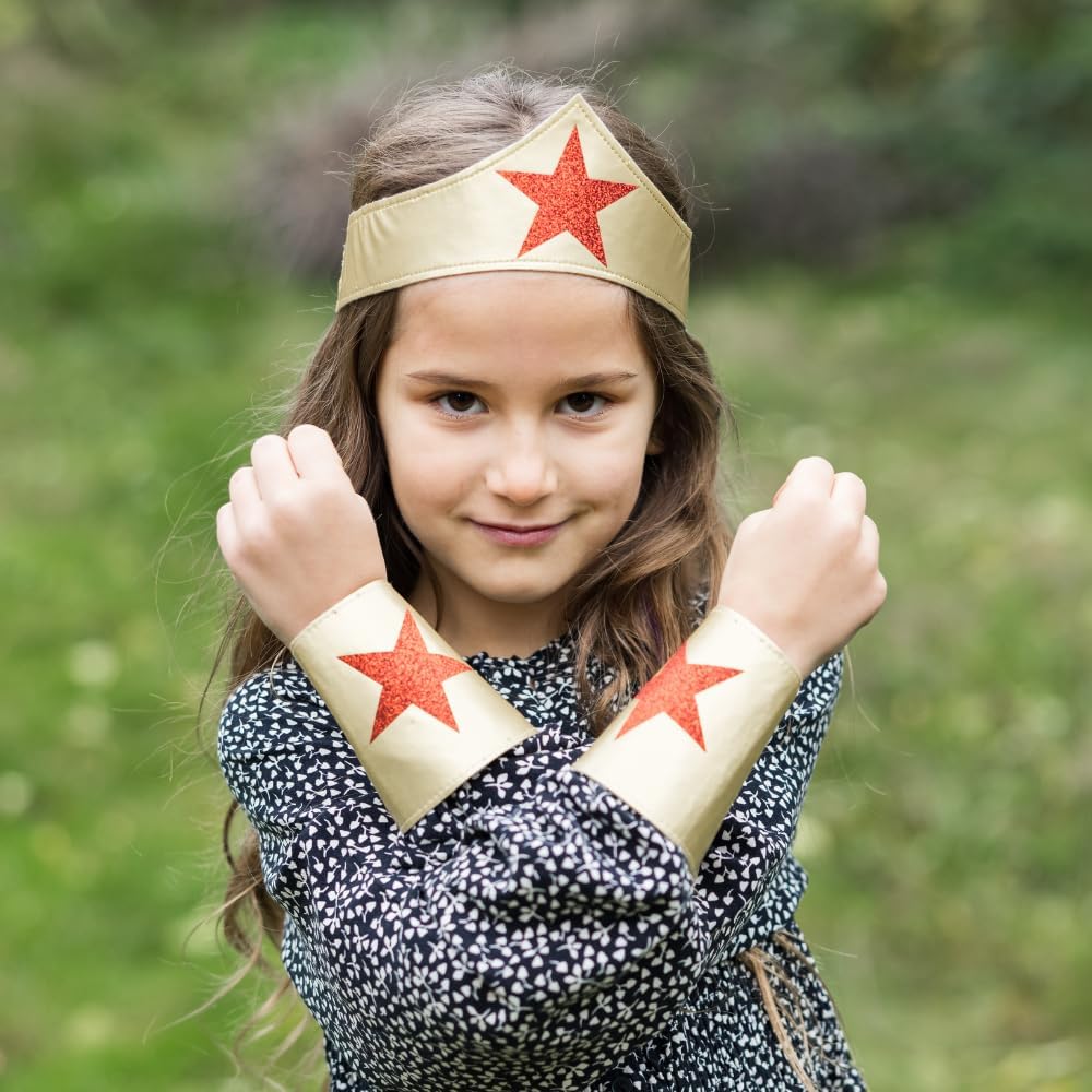Creative Education Superhero Girl Headband Wrist Bands - Fun Pretend Play for Kids
