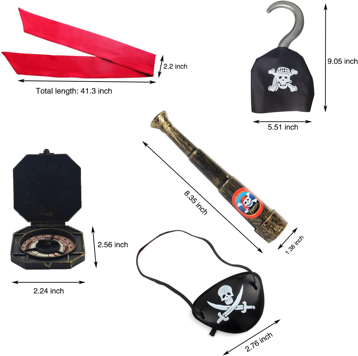 Pirate Party Accessories Set Perfect for Role-Playing