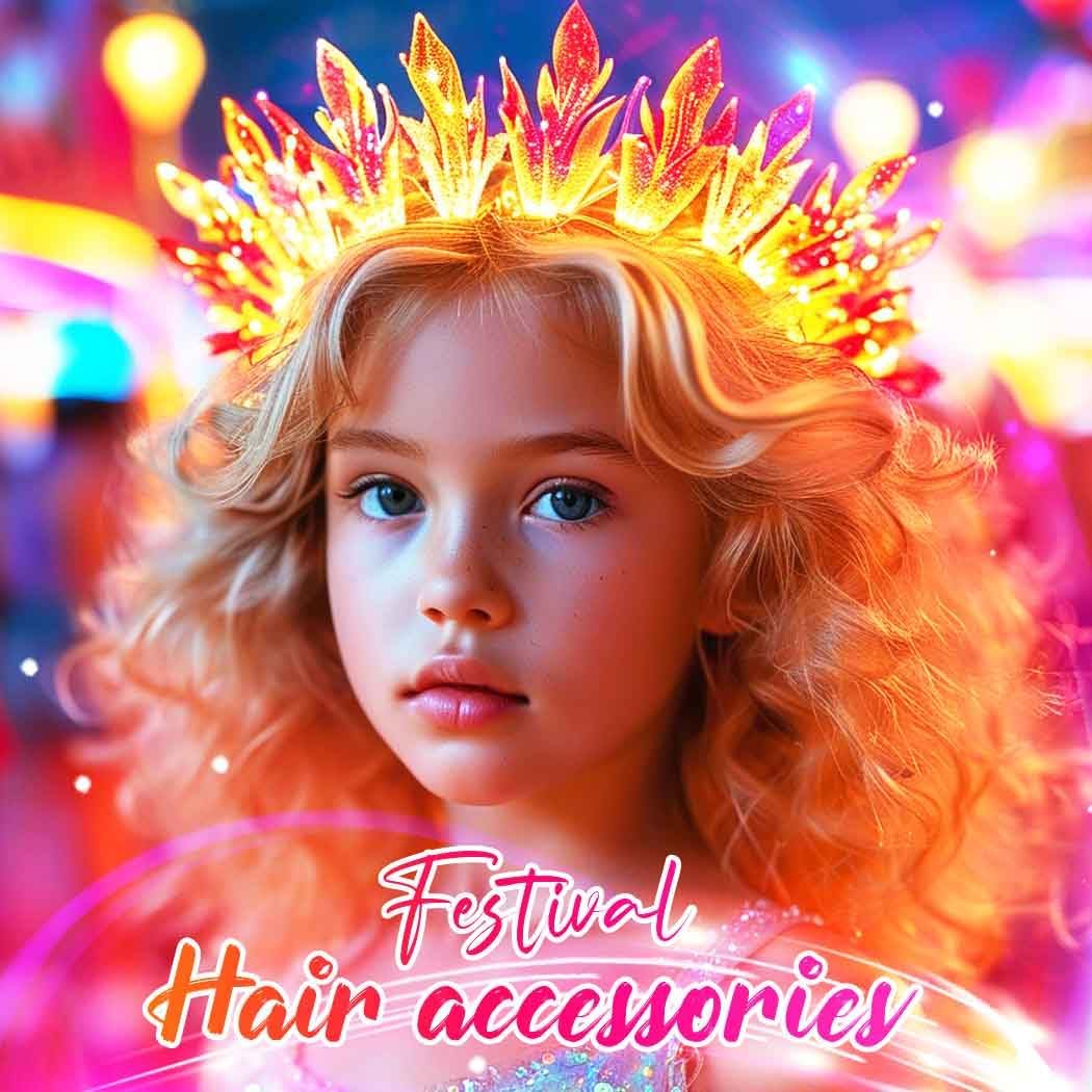 Yean Gold Flame Headband Party Costume