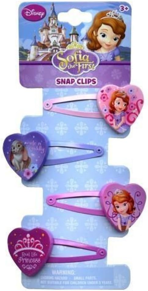 Disney Princess Sofia the First Snap-on Barrettes - Girls Hair Accessory