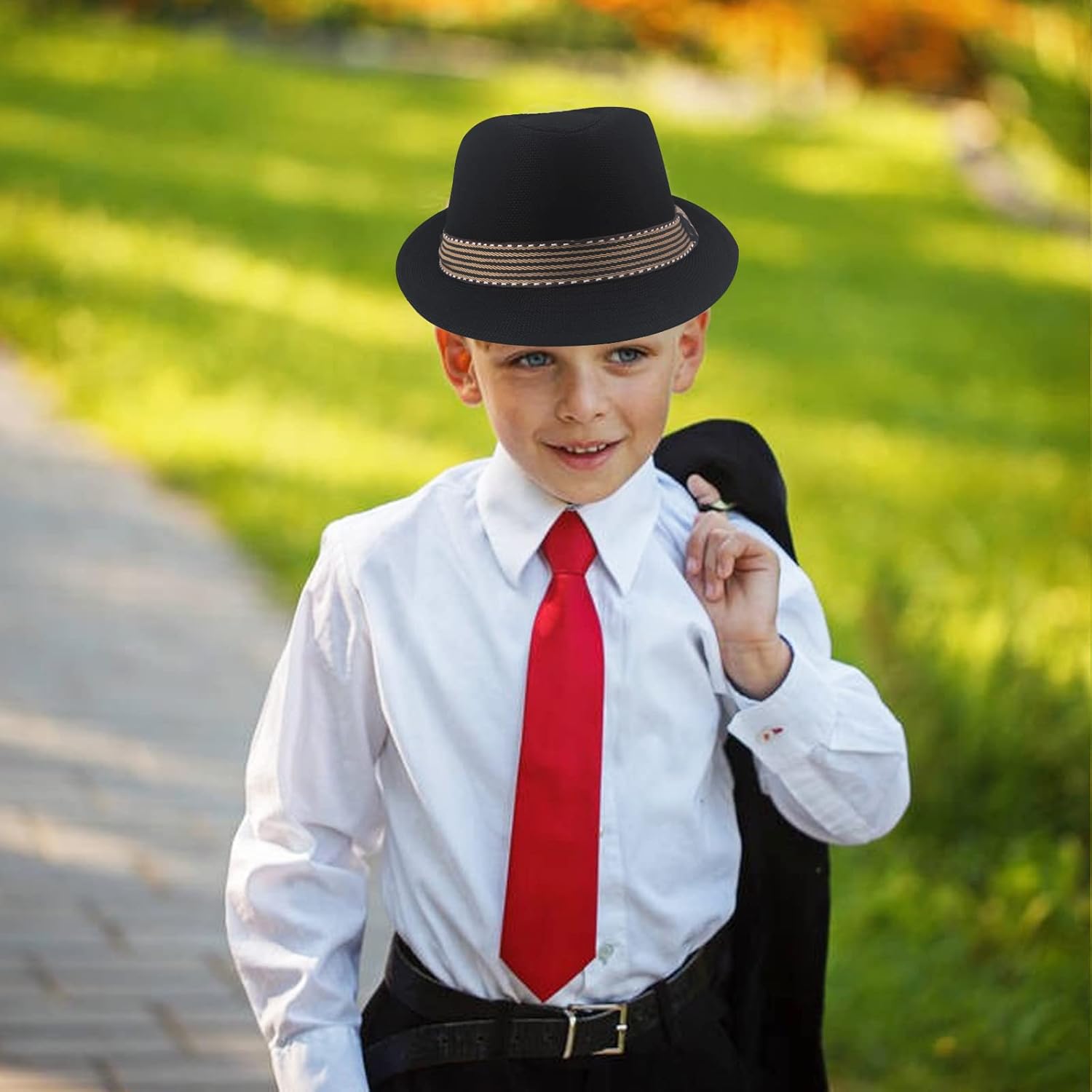 Ultrafun 4-Pack Kids Fedora Hats