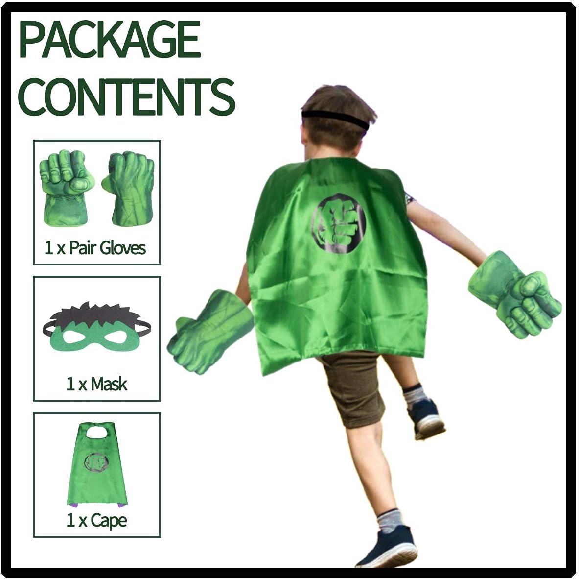 Hulk Superhero Kids Costume Complete Set