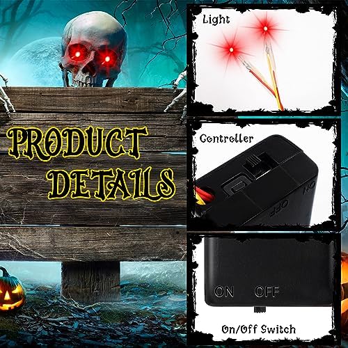 8Pack Halloween Glowing LED Eyes for Mask