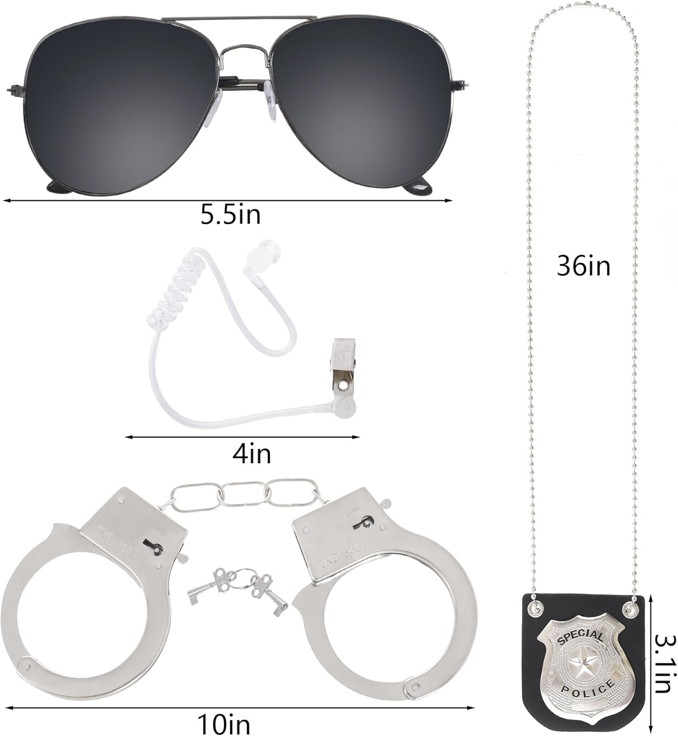 Hmxpls 4-Piece Detective Costume Accessories Set