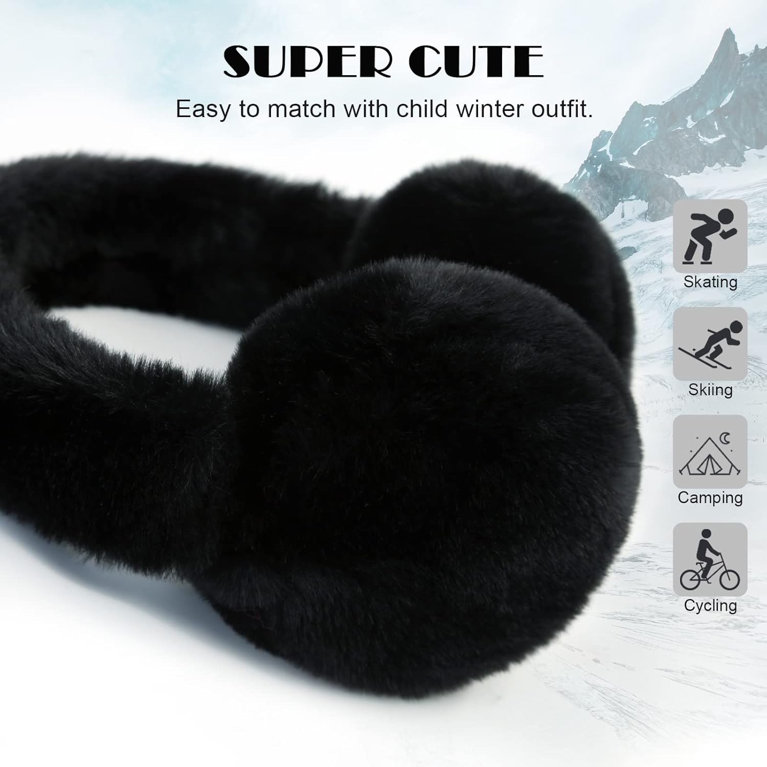 POXIMI Baby Warm Earmuffs mittens warm winter ear muffs for kids
