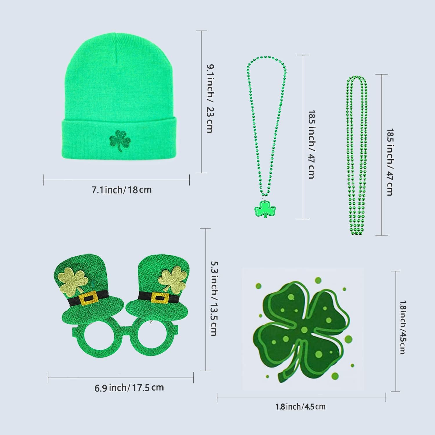 ORANGAROOS St Patricks Day Costume Accessories Set for Boys