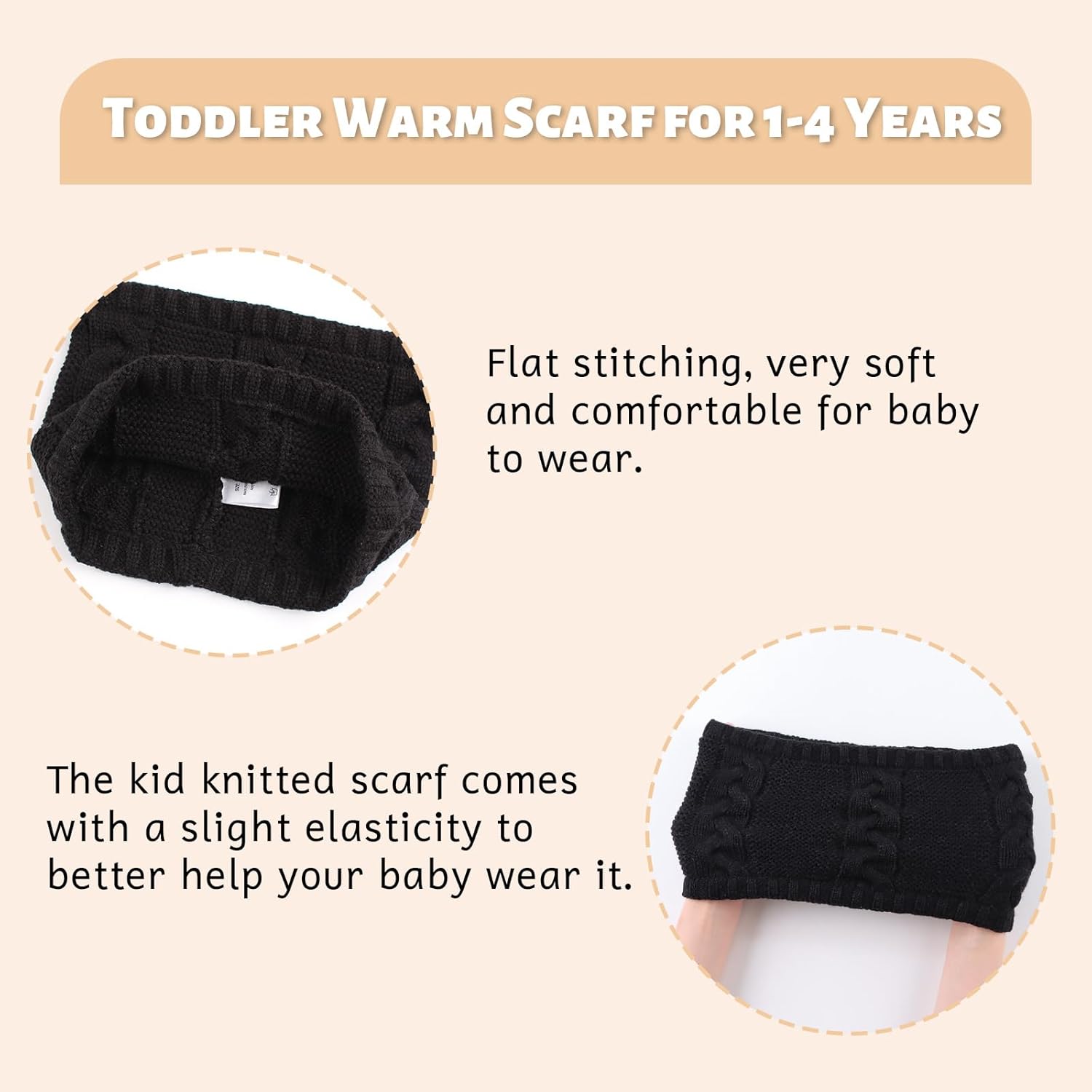 OMUKY Kids Knitted Neck Warmer Scarf for Toddler