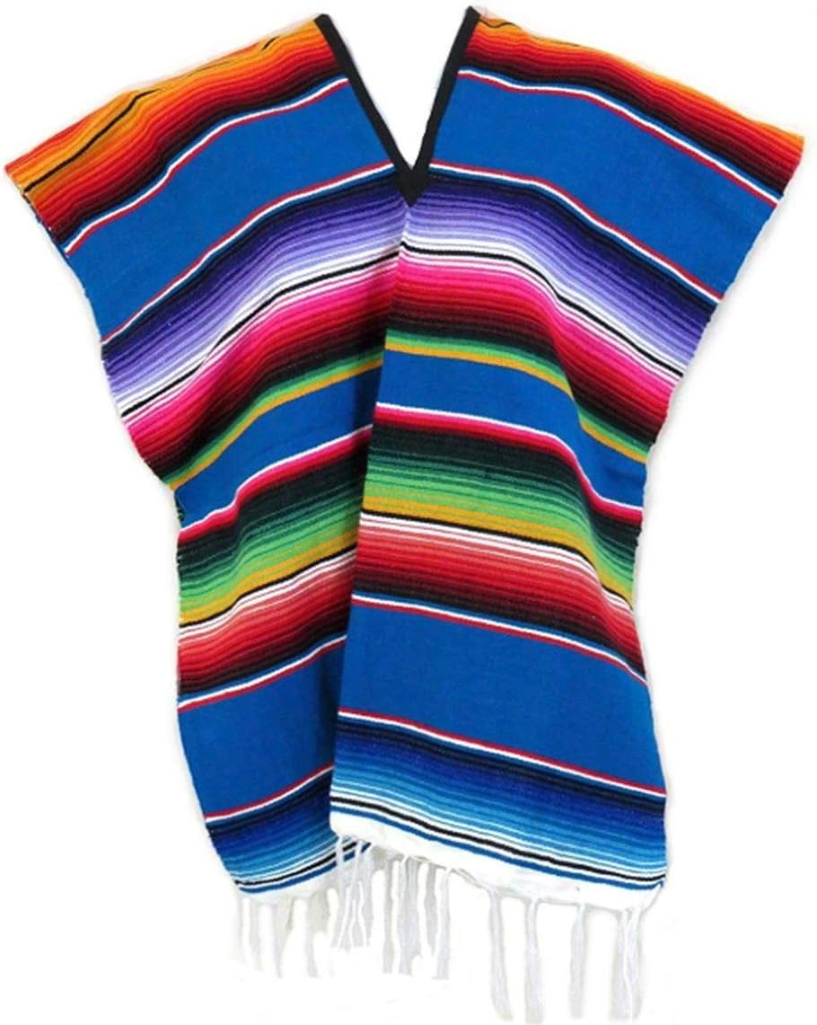 Del Mex Kids Mexican Serape Poncho Costume for Kids Ages 214