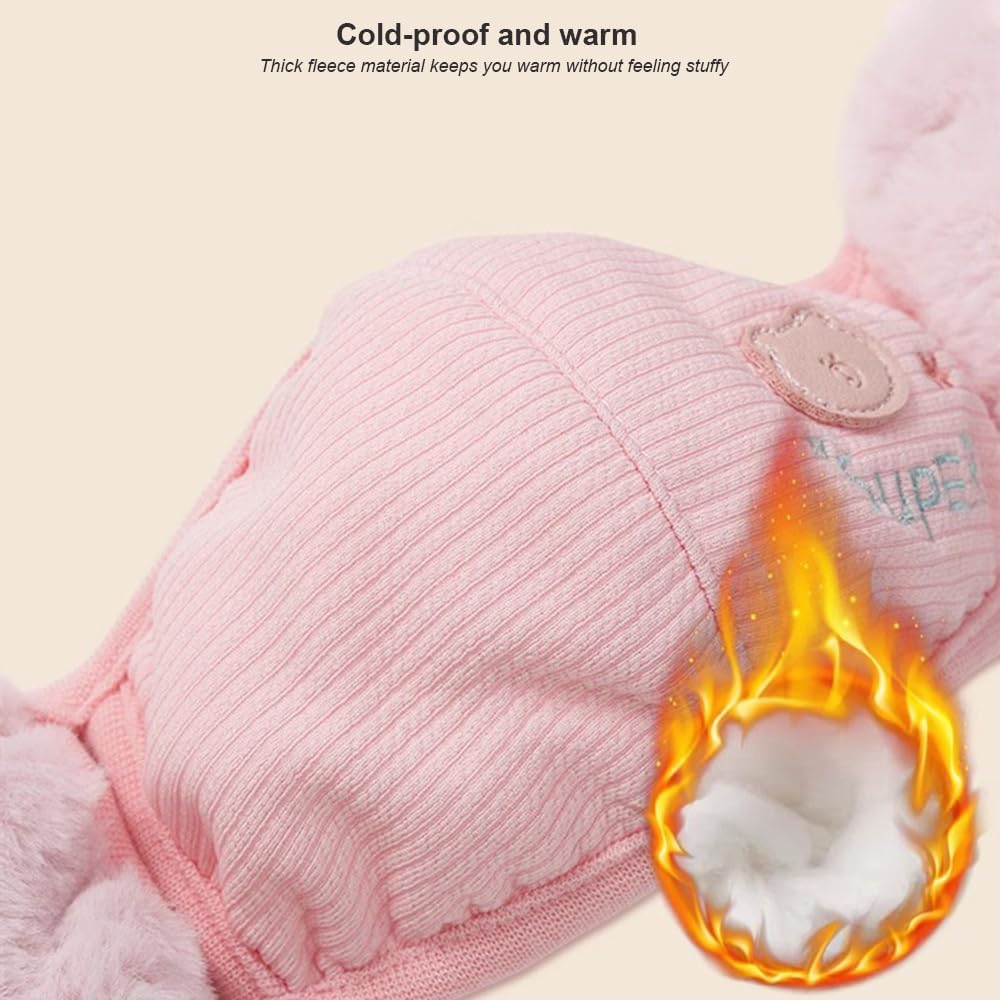 Warm Windproof Mask for Teens - Half Face Earflaps with Dustproof Comfort